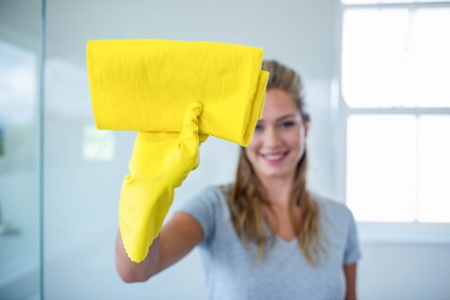 Steam carpet cleaning service in a Hanworth property hallway